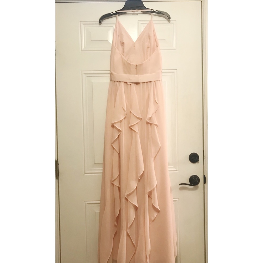 Vera Wang Chiffon Dress with Cascading Skirt - Picture 3 of 4